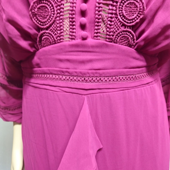 City Chic Pink Embellished Wrap Midi Dress - Picture 9 of 9